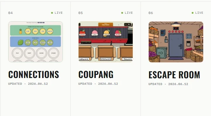 Creverse Web Games 허브 화면
